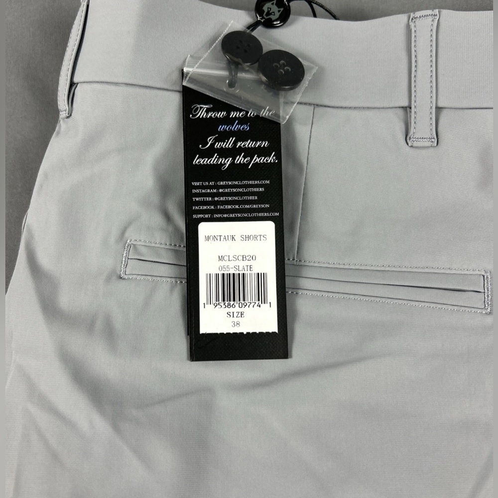 Greyson Golf Shorts Montauk Polyamide 38 x 10 Slate Gray - Picture 2 of 7